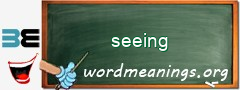 WordMeaning blackboard for seeing